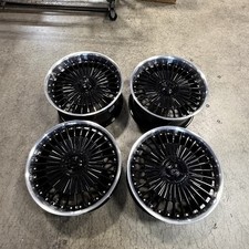 Used 19x8.5/19x9.5 MRR VP4 5x120 35/35 72.6 Black Machined Lip Wheels set-4 picture