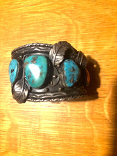 Sterling silver torquoise and coral bracelet, very good condition. picture