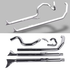 Fishtail Exhaust Set for Harley Softail 2000-2017 Model，W/ 33