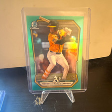 Bowman Chrome Prospects Leo De Vries Green /125 #BCP-125 Oakland Athletics picture