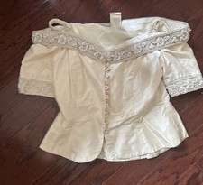 Vintage Watters And Watters Wedding Top Off The Shoulders Ivory Beaded Detail 14 picture