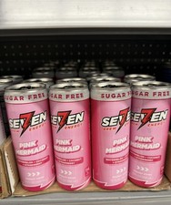 3 Pack Seven Brew Energy 7Brew Canned Pink Mermaid Sugar Free Drink 12oz picture