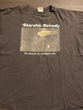 Grail Vtg 90s Remedy Corp SciFi Space Tech Tee XL picture