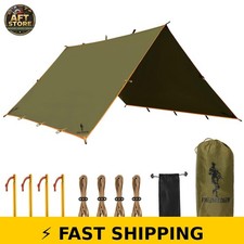 FREE SOLDIER 13x13ft Waterproof Camping Tarp Awning - Brown picture