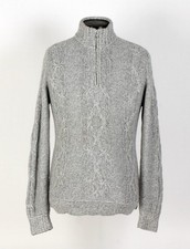 Loro Piana 100% Baby Cashmere ½ Zip Cable Knit Sweater - Gray - L - $2995 Retail picture