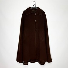 RARE Bogner 70s VTG Jacket Poncho Cape West Germany Brown Alpaca Retro Wool 36 picture