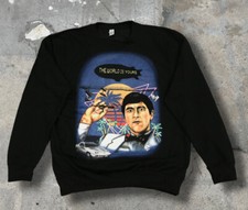 NWOT SCARFACE TONY MONTANA LARGE BLACK CREW NECK THE WORLD IS YOURS SWEAT SHIRT picture