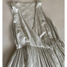 dosa rajastani wrap dress 100% habutai silk tint gray 3 m medium picture