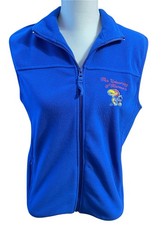 Colosseum University of Kansas Embroidered Fleece Vest Blue Large KU Jayhawks picture