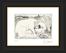 Picasso, Suenos y Mentiras de Franco, Horse & Man, Rare Litho, Signed picture