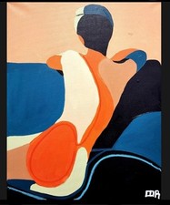 Corbellic 16x20 Nude Figure Couch  picture