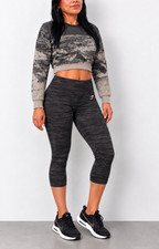 Gymshark Women's Vital Seamless Cropped Leggings Charcoal Gray Size M picture