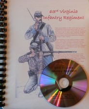 Civil War History of the 63rd Virginia Infantry Regiment on a CD picture