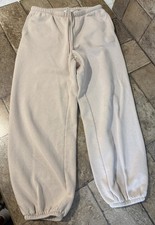 JoyLab Womens Small Beige Fleece Sweatpants Joggers High Rise Drawstring picture