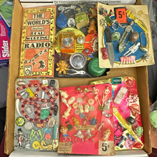 Vintage Gumball Vending Machine Prize Card Lot (6) 1970s Toy Display Headers NOS picture