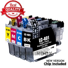 4pk LC401 Ink Cartridges For Bro  LC-401 MFC-J1010DW MFC-J1012DW MFC-J1170DW picture