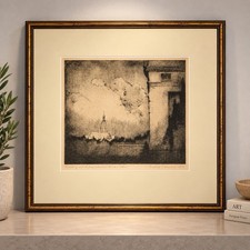Vintage James Blanding Sloan Signed Etching 1893 Chicago World Fair German Bldg picture