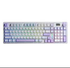 AULA S98 Pro Wireless Mechanical Keyboard with Screen & Knob Purple Blue - NEW picture