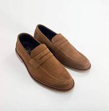 M BY BRUNO MAGLI Carmelo Suede Leather Penny Loafers picture