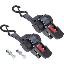 2 Pack Bolt on Retractable Transom Ratchet Tie Down Straps 1 Inch X 10 Ft2824 picture