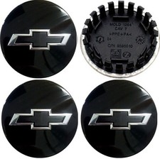 4x Center Wheel Caps 66mm FOR Blazer Camaro Colorado Equinox Traverse Black picture