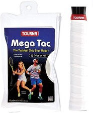 Tourna Mega Tac Overgrips 40 XXL grips White TENNIS - NEW factory irregular picture