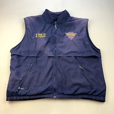 Vintage Muni San Francisco Vest Jacket Mens XXL Blue Reversible Fleece SFMTA Zip picture