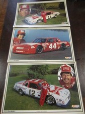3 Budweiser Nascar 80s placemats pictures picture