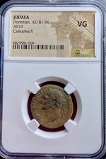 Emperor Domitian 81-96 AD Judaea Caesarea Genuine NGC Graded Ancient Roman Coin picture