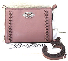 Brighton INTERLOK HARMONY FINDLEY NWT $450 Fr Mauve Leather Crossbody Organizer picture