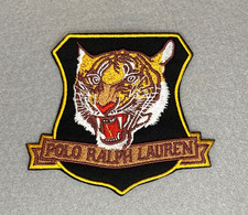 GORGEOUS AND RARE POLO RALPH LAUREN TIGER EMBROIDERED IRON-ON PATCH... picture