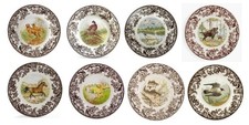 Spode woodland set of 8 X dinner plates- 8  designs land/sea/air----3745----- picture