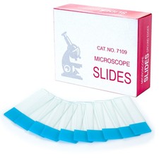 Biologix Microscope Slides, 25*76mm, Colored Frosted Microscope Slides, Blue picture