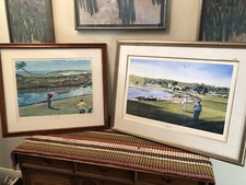 Lee Trevino Signed Golf Lithograph Set Arthur Weaver Ken Reed Pebble Beach Ltd picture