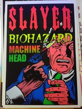 SLAYER Concert Tour Poster Biohazard Machine Head 1995 2nd Print picture