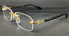 GUCCI GG1221O 001 Black Gold Men's Large Eyeglasses 56 mm Eyeglasses picture
