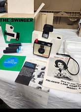 Polaroid The Swinger Instant Camera, White, with Original Box & Manuals picture