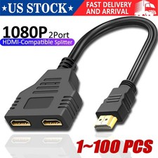 4K HDMI Cable Splitter Adapter 2.0 Converter 1 In 2 Out 1 Male to 2 Female lot picture