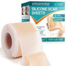 Scar Removal Silicone Tape for Hypertrophic Scars & Keloids, 1.6'' x 75''/150
