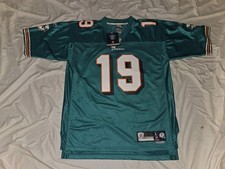 NWT Vintage Reebok Miami Dolphins Ted Ginn Jr #19 NFL Jersey Mens Large Aqua +2 picture