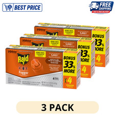 3 Set of 4 pack Raid Concentrated Deep Reach Pest Insect Killer Roach Fogger picture