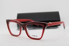 NEW FURLA VFU763 COL.0D60 CLEAR RED GOLD AUTHENTIC EYEGLASSES 51-19 picture