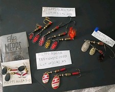 Vintage Mepps Inline Spinner Lure Lot - Black Fury, Comet, Aglia Red/White,... picture