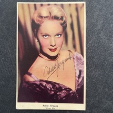 Vintage Adele Jergens Cinema Postcard Autograph Signature Dedication picture