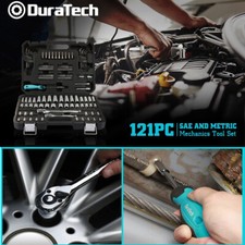 DURATECH 121PIECE Mechanics Tool Kits SAE/Metric Sockets Set 40-in-1 Screwdriver picture