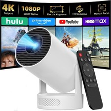 4K Projector 50000LMS 1080P FHD 5G WiFi Bluetooth Portable LED Home Theater picture