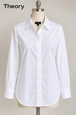 Theory white cotton long sleeve T-shirt women brand new with tags size S and M picture