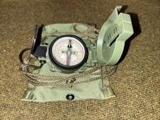 Cammenga Model 3H Tritium Lensatic Compass Olive Drab US Army Issue Pouch NEW picture