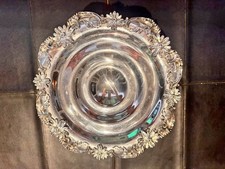 Antique William Kerr Co. Sterling Silver Floral Compote Bowl circa 1890 picture