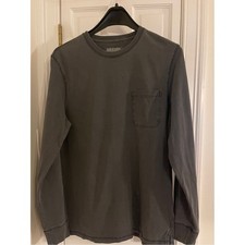 Goodfellow & Co Mens Long-Sleeve Pocket Tee Charcoal Gray Large picture